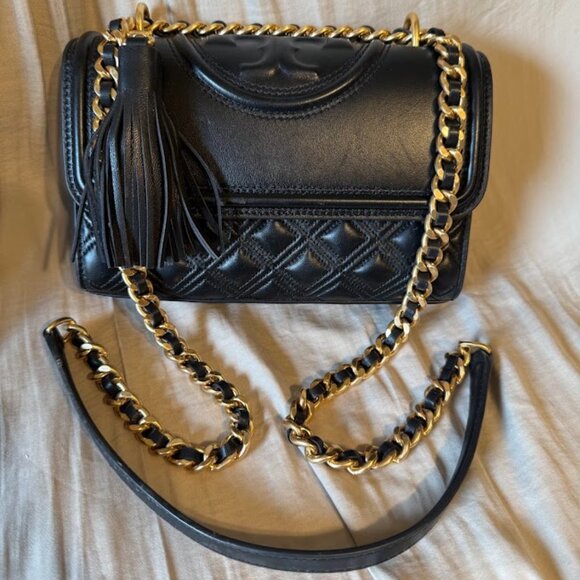 Tory Burch Small Fleming Convertible Shoulder Bag – Black / Pre-owned - Picture 2 of 11